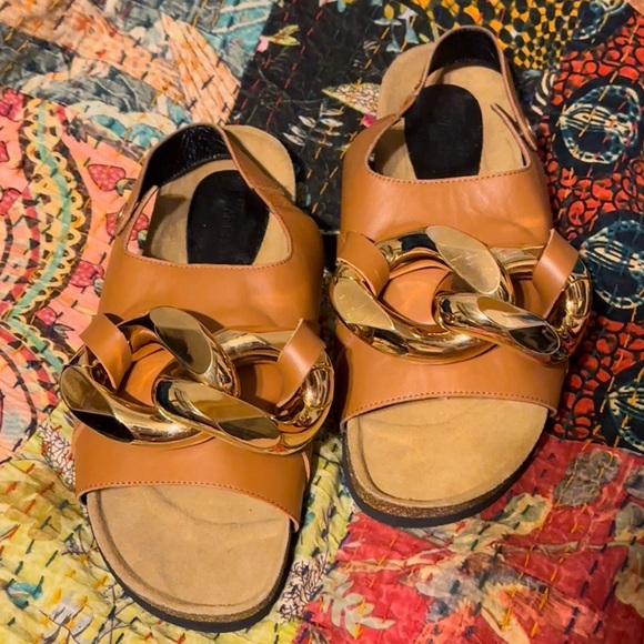 J. W. Anderson Chain-Link Sandals - Brown - Size 12.5/Euro 43 - Picture 2 of 9